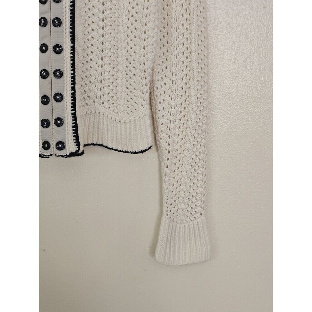 The Limited Cream Wool Blend Knit Button Front Cardigan Womens Size Medium - Picture 5 of 13